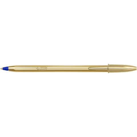 Penna a sfera BIC Cristal Shine Gold M 1 mm blu 9213401